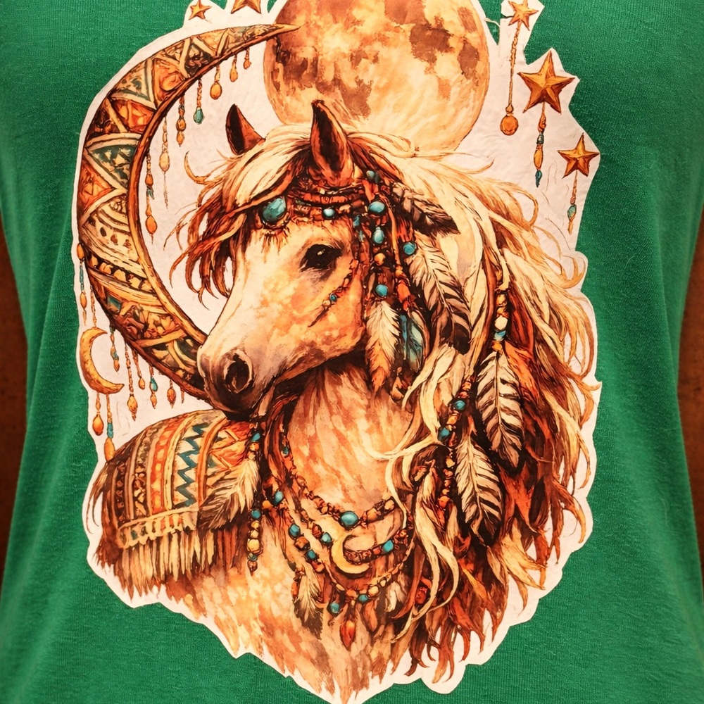 ✨ Boho Western Horse Graphic Tank Top – Size XS ✨